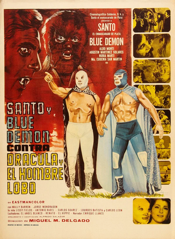 Постер: Santo y Blue Demon vs Dracula y el Hombre Lobo