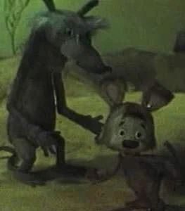 Постер: Мышонок и кошка