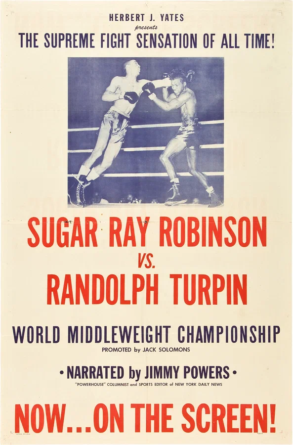 Постер: Sugar Ray Robinson vs. Randolph Turpin