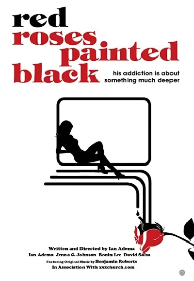 Постер: Red Roses Painted Black