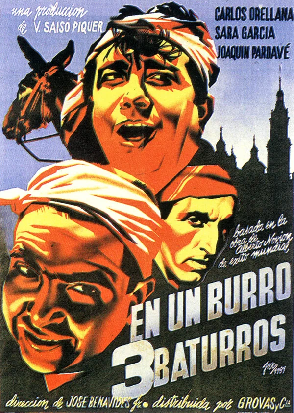 Постер: En un burro tres baturros