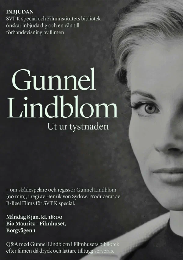 Постер: Gunnel Lindblom: ut ur tystnaden