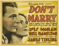 Постер: Don't Marry