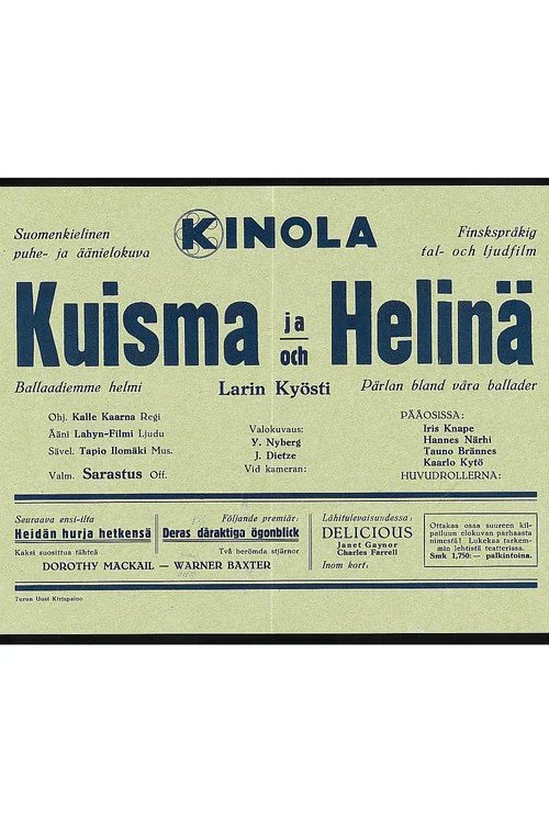 Постер: Kuisma ja Helinä