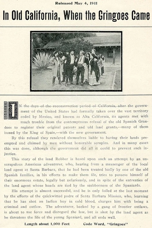 Постер: In Old California When the Gringos Came