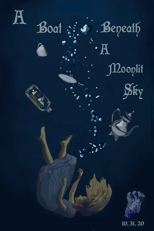 Постер: A Boat, Beneath a Moonlit Sky