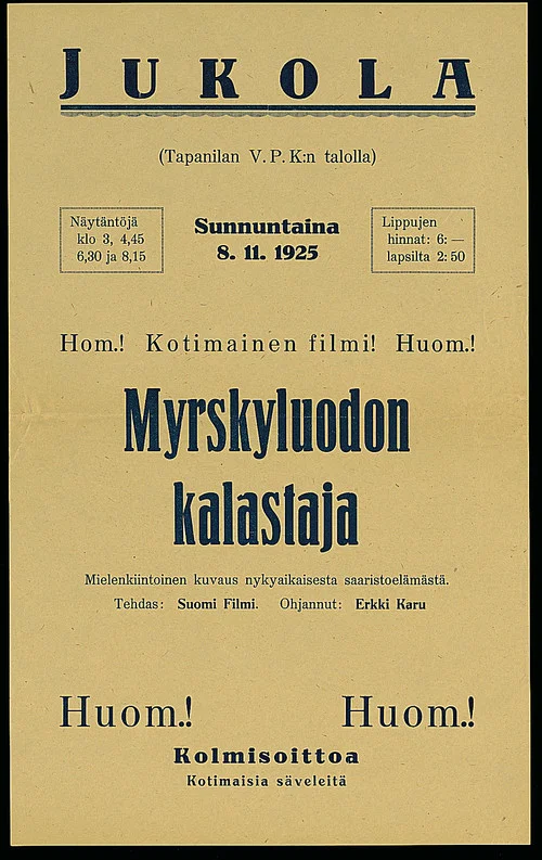 Постер: Myrskyluodon kalastaja
