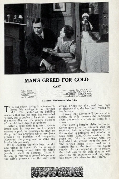 Постер: Man's Greed for Gold