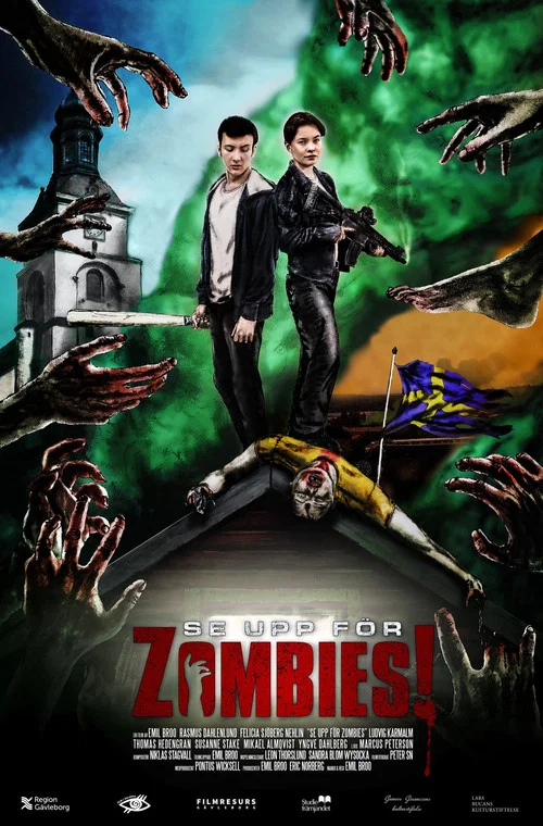 Постер: Se upp för zombies!