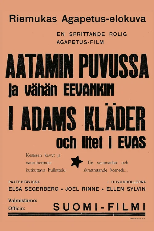 Постер: Aatamin puvussa ja vähän Eevankin