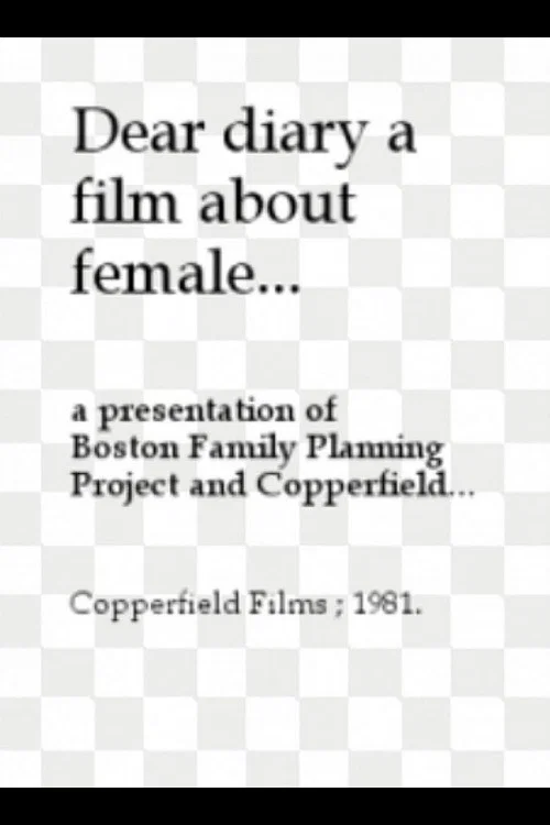 Постер: Dear Diary: A Film About Female Puberty